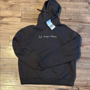 Zara Men's Brown Art Hoodie